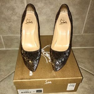 Christian Louboutin lame pumps
